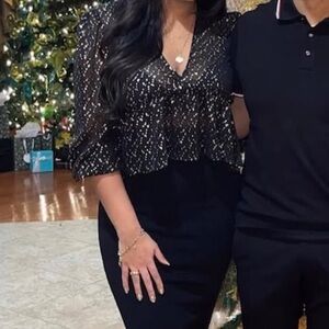 Wilfred black sheer top